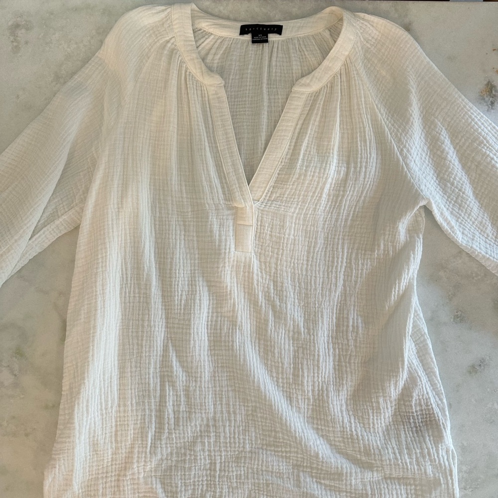 Sanctuary white tunic top / swim cover-up